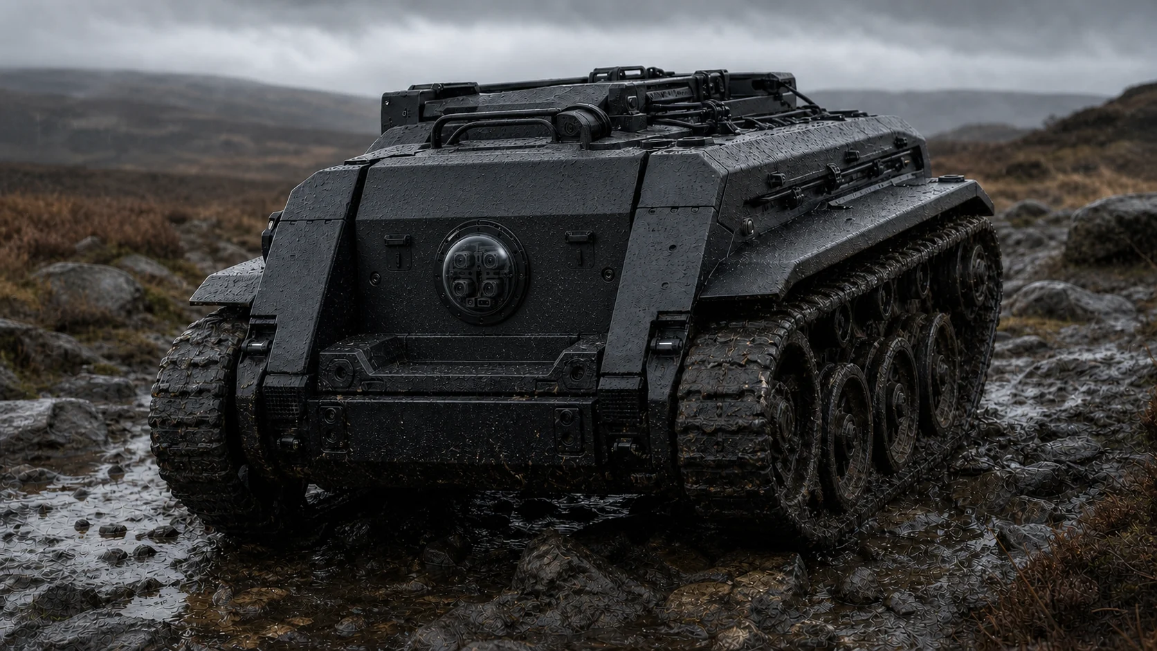 Compact AR-01 module integrated into an autonomous tracked ground vehicle