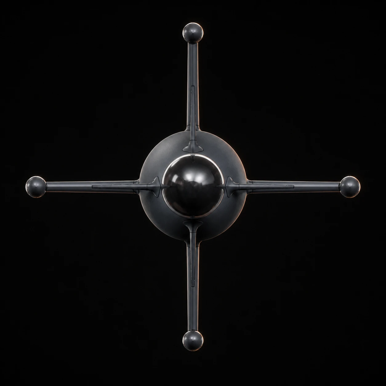 Head-on view showing Basilard's fourfold radial symmetry